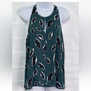 Loft women’s xs razor back tank too blouse blue and black